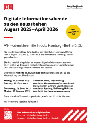 Plakat zur Ankündigung der digitalen Informationsabende